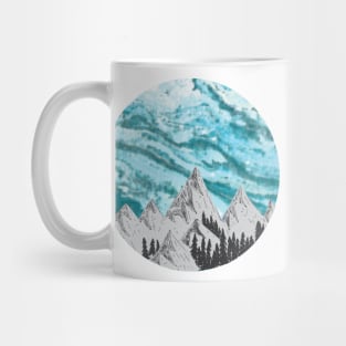 Mountain Galaxy Sticker- Trendy Laptop Stickers- Cute Gifts- Mountains Mug